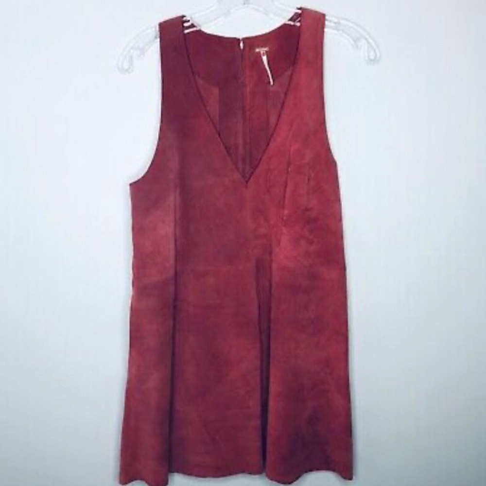 Pink Free People Cow SuedeDress